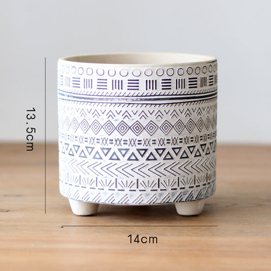 Nordic Style Ceramic Flower Pot – Balcony & Garden Planter