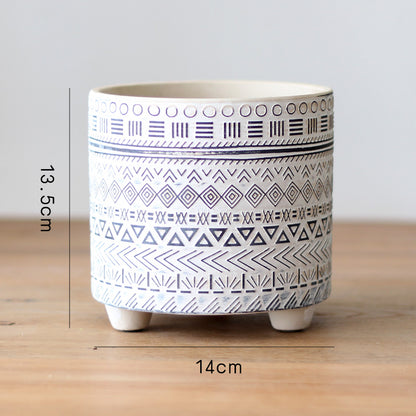 Nordic Style Ceramic Flower Pot – Balcony & Garden Planter