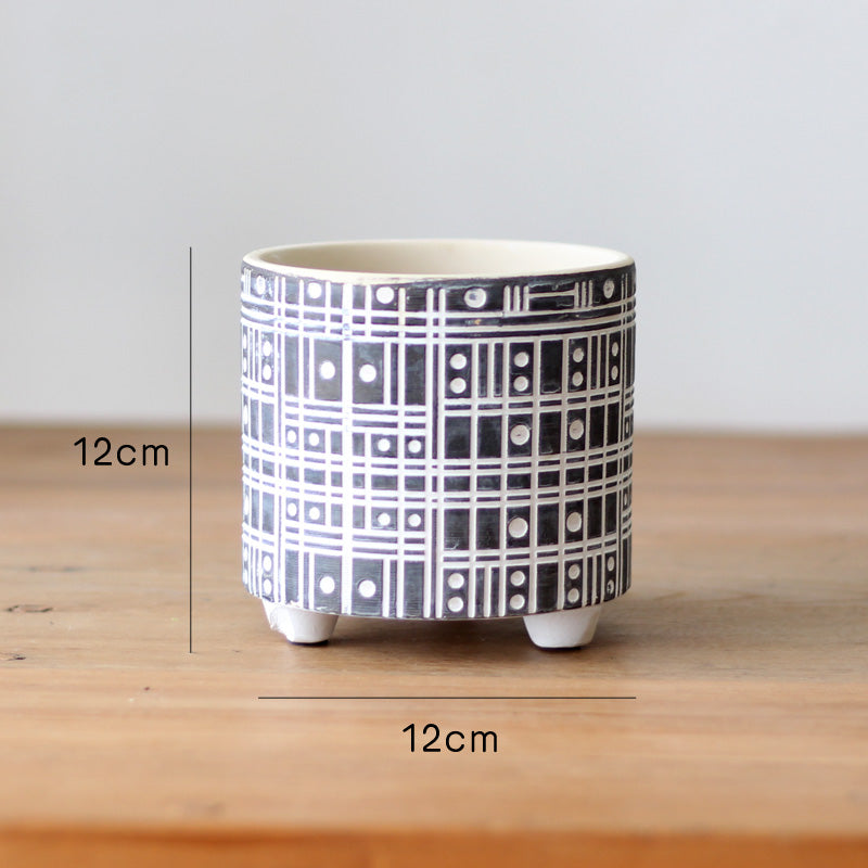 Nordic Style Ceramic Flower Pot – Balcony & Garden Planter