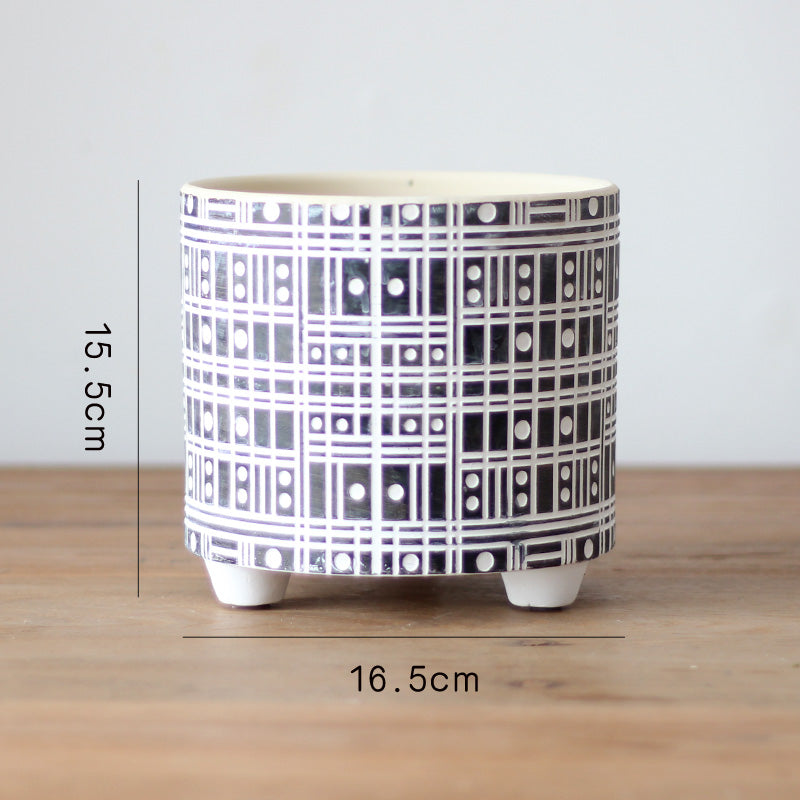 Nordic Style Ceramic Flower Pot – Balcony & Garden Planter