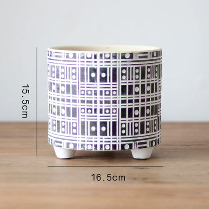 Nordic Style Ceramic Flower Pot – Balcony & Garden Planter