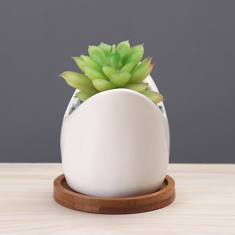 Succulent Pot Creative Cartoon Ceramic Flower Pots European-style Simple Indoor Desktop Pots For Plants Office Decor Plantersts For Plants Office Decor Planters
