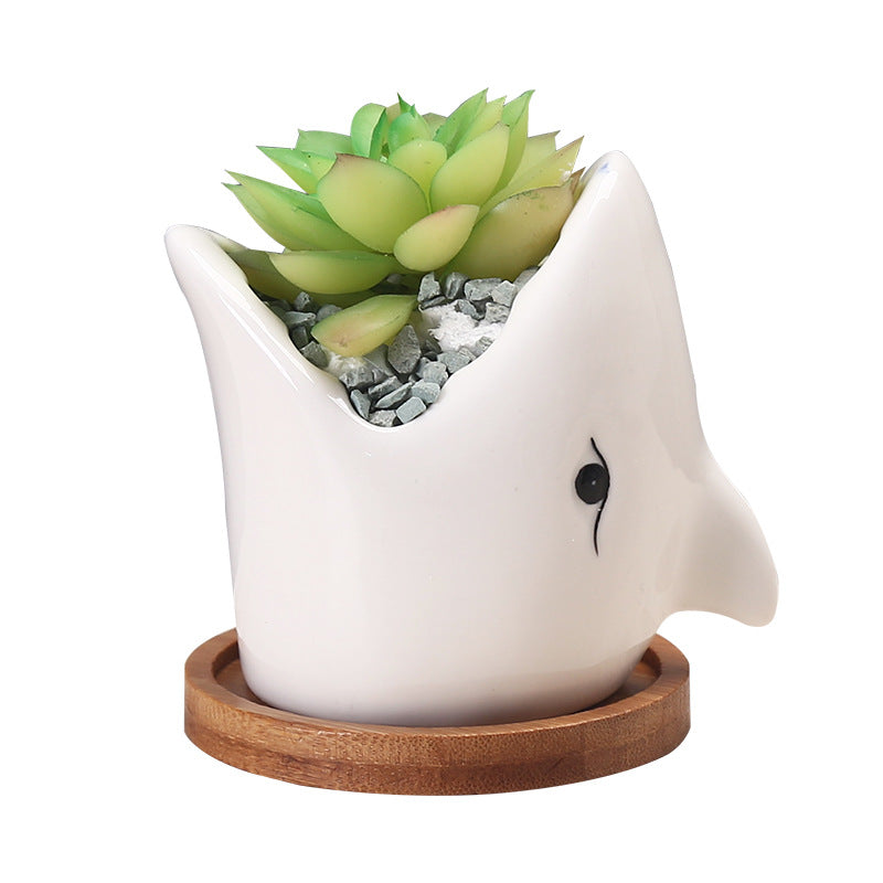 Succulent Pot Creative Cartoon Ceramic Flower Pots European-style Simple Indoor Desktop Pots For Plants Office Decor Plantersts For Plants Office Decor Planters